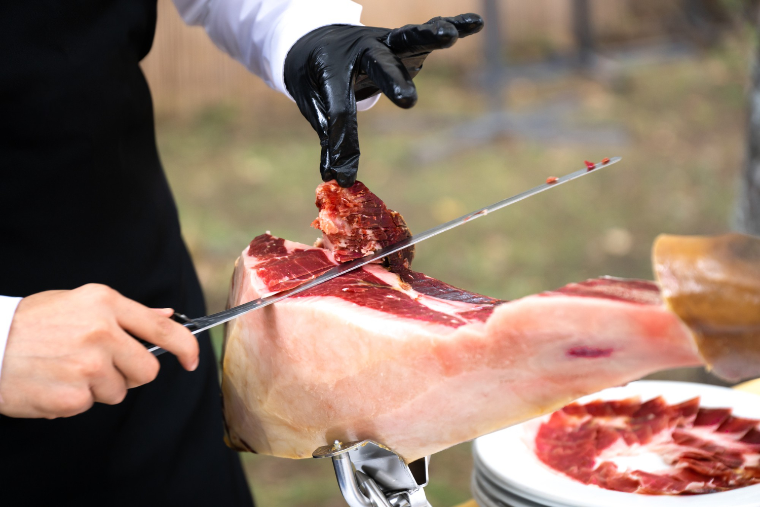 Jamón ibérico de Selección Artesana curado en la Sierra de Huelva, elaborado en Santa Ana la Real.